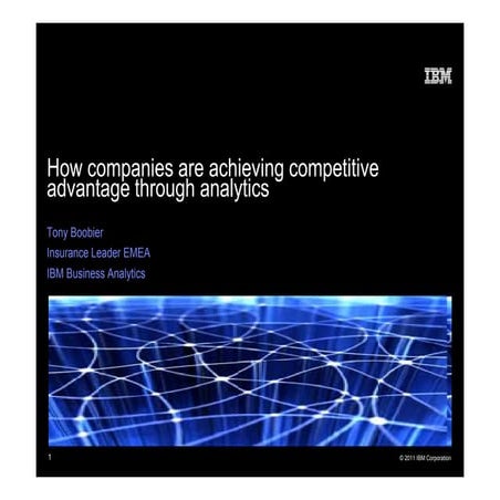 How companies are achieving competitive advantage through analytics