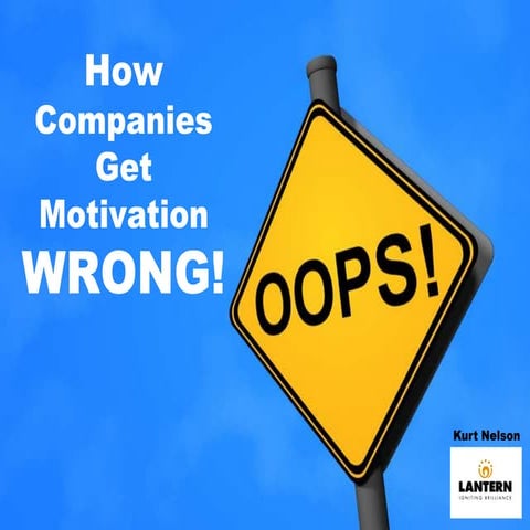 How Companies Get Motivation Wrong