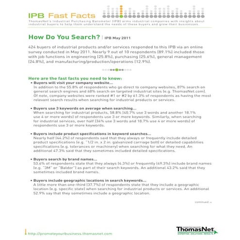 How Companies  Search Suppliers Ipb May2011