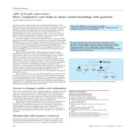 How computers can help to share understanding with patients