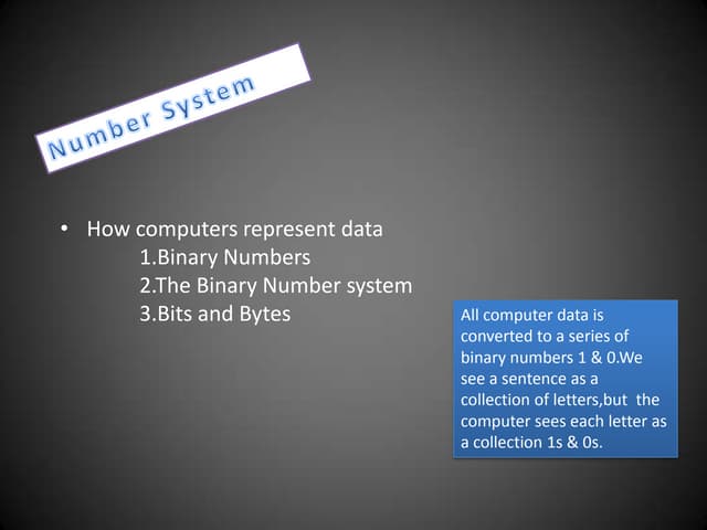 How computers represent data