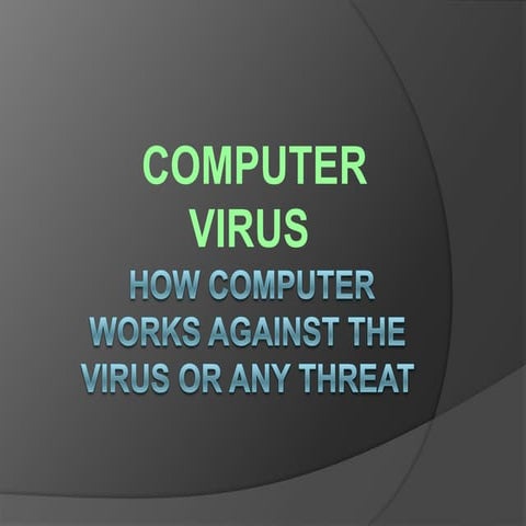 How computer works against thevirus or any threat