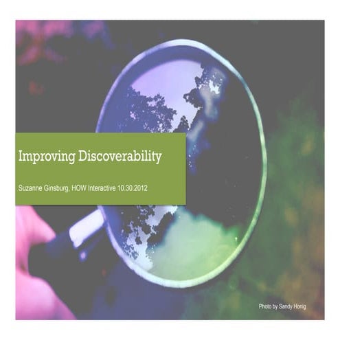 Improving Discoverability
