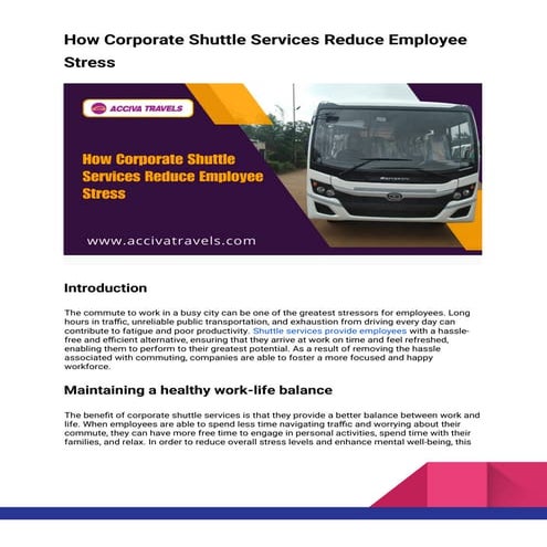 How Corporate Shuttle Services Reduce Employee Stress.docx