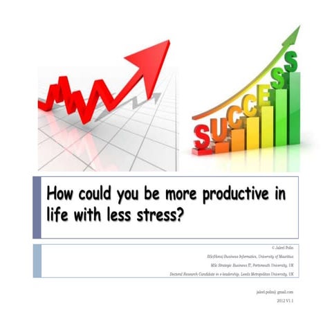 How could you be more productive in life with less stress
