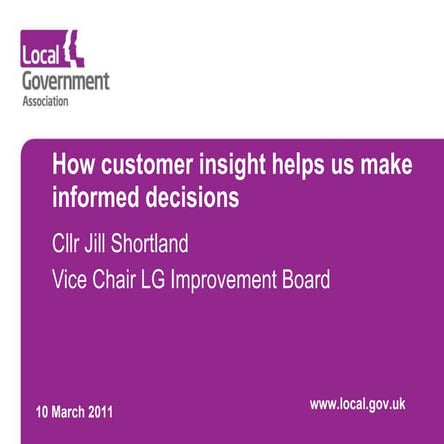 How customer insight helps us make informed decisions presentation