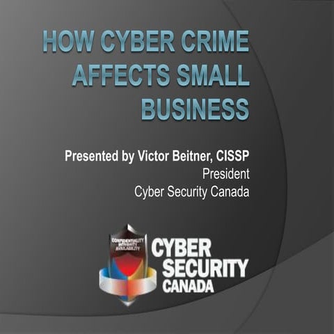 How cybercrime affects small business