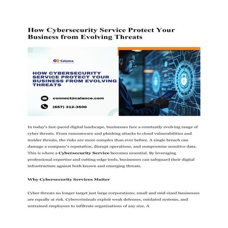 How Cybersecurity Service Protect Your Business from Evolving Threats.pdf