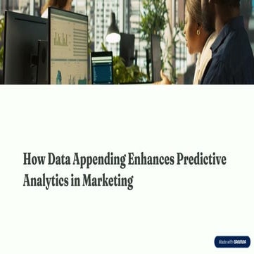 How Data Appending Enhances Predictive Analytics in Marketing