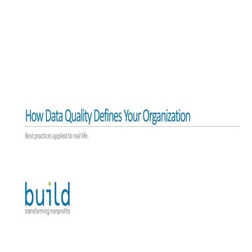How Data Quality Defines Your Organization Webinar November 2019