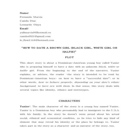 How datea browngirl reading guide