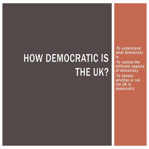 How democratic is the UK? 