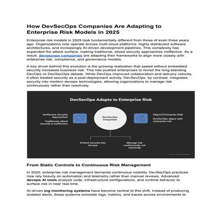 How DevSecOps Companies Are Redefining Enterprise Security in the AI ...