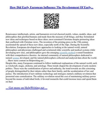 How Did Early European Influence The Development Of Early...