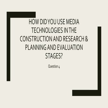 Evaluation - Question 4