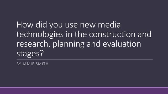 How did you use new media technolog...