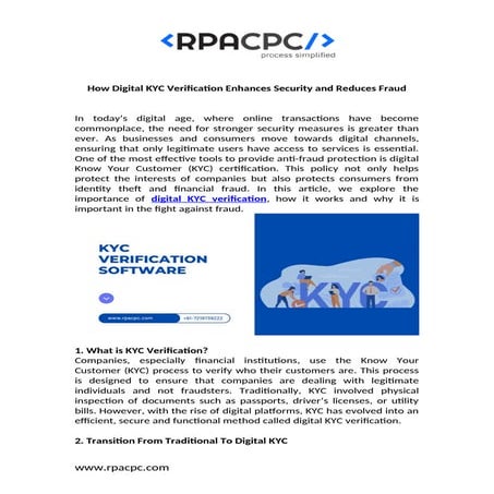 How Digital KYC Verification Enhances Security and Reduces Fraud.docx