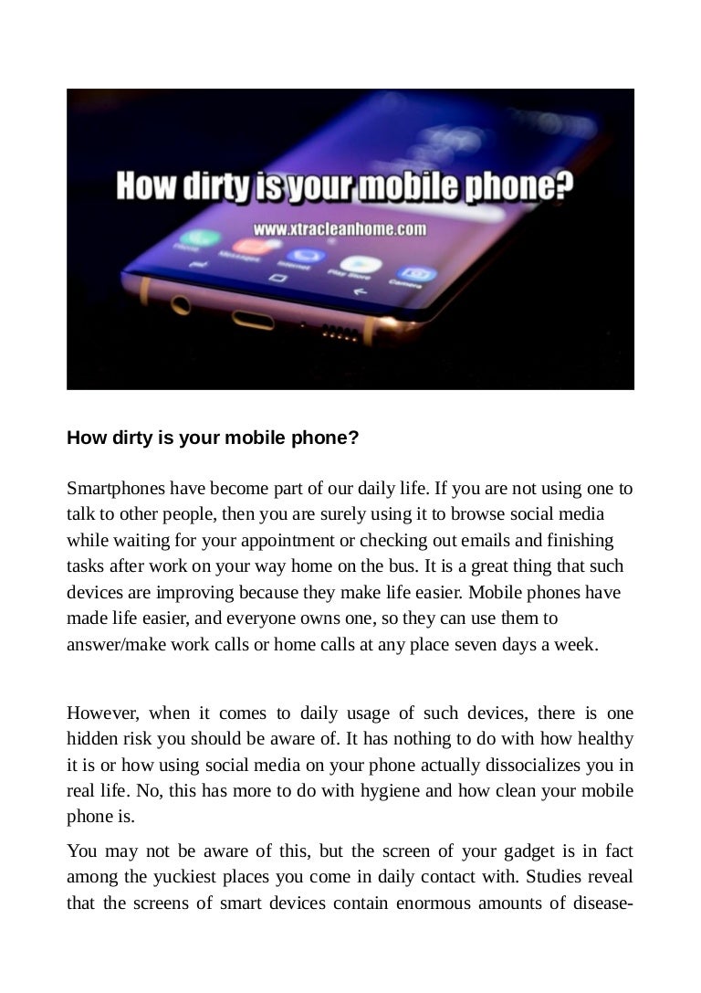 How dirty is your mobile phone?