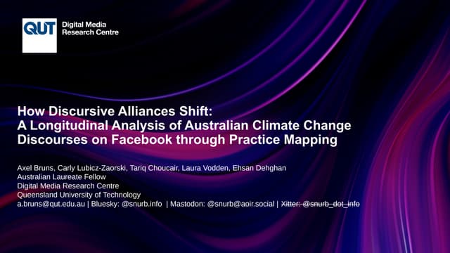 How Discursive Alliances Shift: A Longitudinal Analysis of Australian Climate Change Discourses on Facebook through Practice Mapping