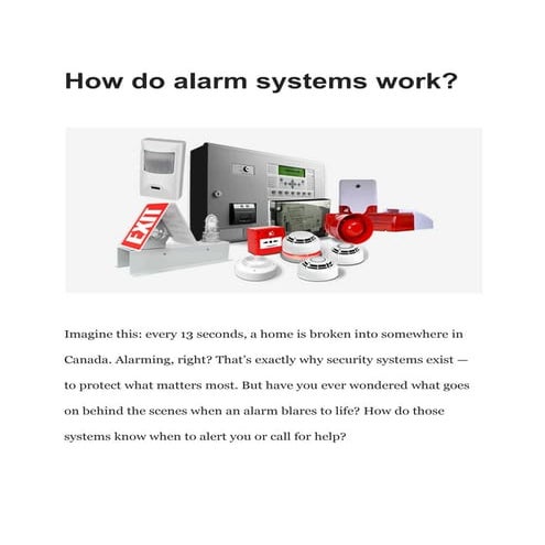 How do alarm systems work? key types of sensors