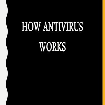 How do antivirus works