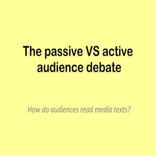 How do audiences read media texts