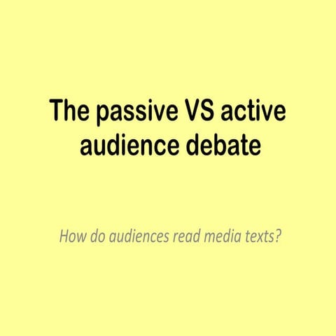 How do audiences read media texts