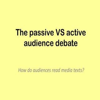 How do audiences read media texts