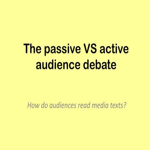 How do audiences read media texts