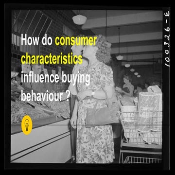 Consumer behaviour, ch 3 | PPTX