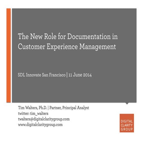 How documentation will save the world of cxm rev distr