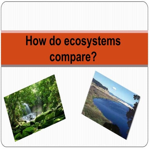 How do ecosystems compare | PPTX