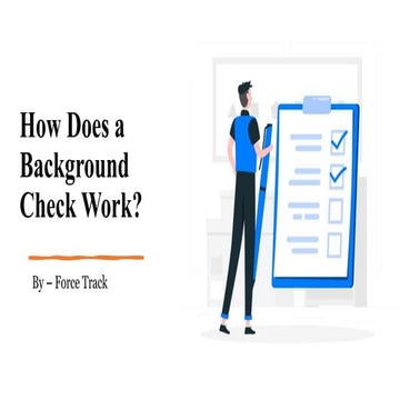 How Does a Background Check Work in India ? | PPTX