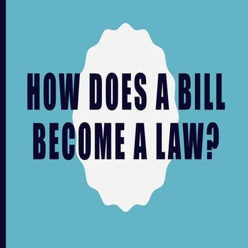 How does a bill become a law