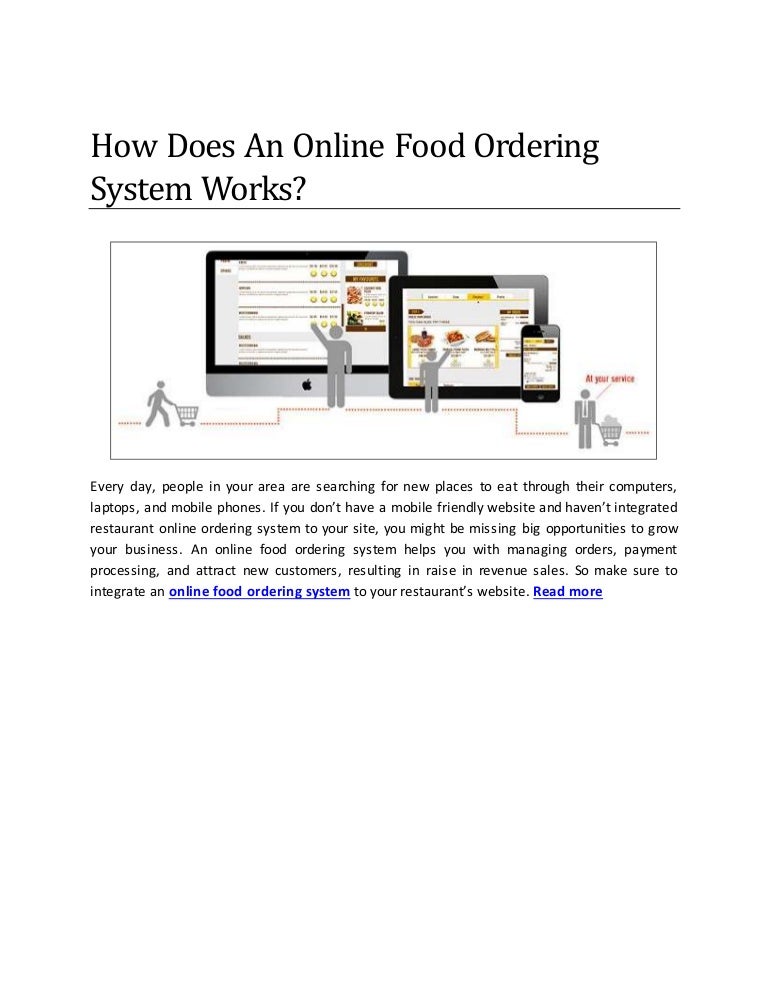 How does an online food ordering system works