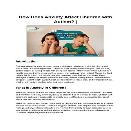 Understanding and Managing Anxiety in Children and Teenagers With ...