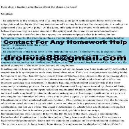 How does a traction epipphysis affect the shape of a boneSoluti.pdf