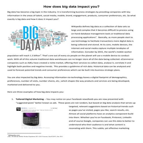 How does big data impact you