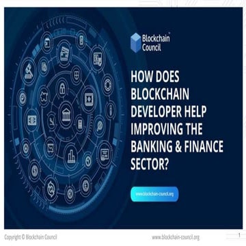 How does blockchain developer help improving the banking &amp; finance sector 
