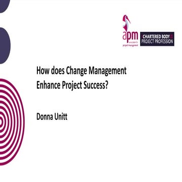How does change management enhance project success? webinar