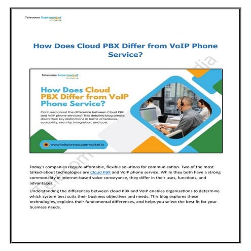 How Does Cloud PBX Differ from VoIP Phone Service.pdf