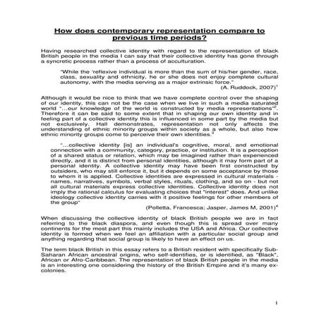 How does contemporary representation compare to previous time periods