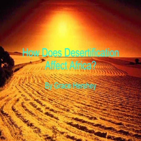 How Does Desertification Effect Africa