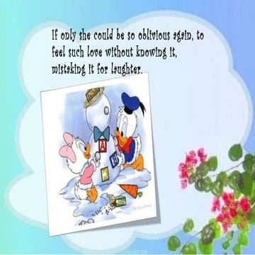 How does donald duck get rid off its depression