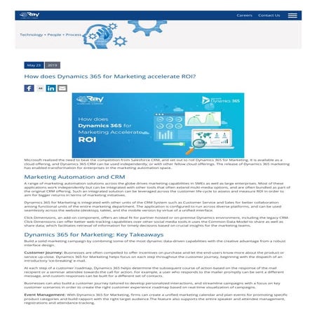 How does Dynamics 365 for Marketing accelerate ROI