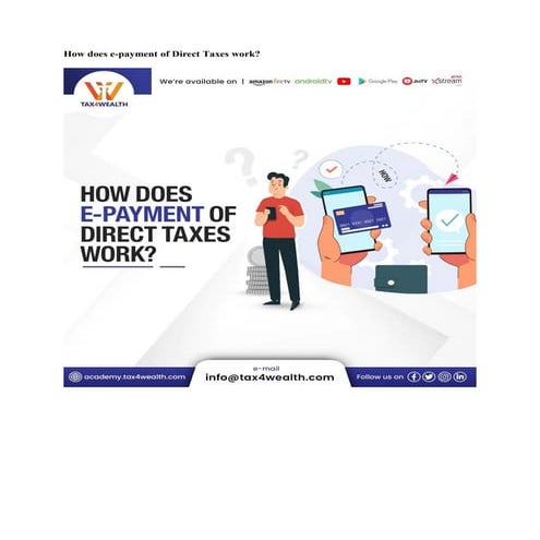 How does e-payment of Direct Taxes work? | Academy Tax4wealth 