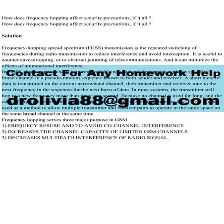 How does frequency hopping affect security precautions, if it all..pdf