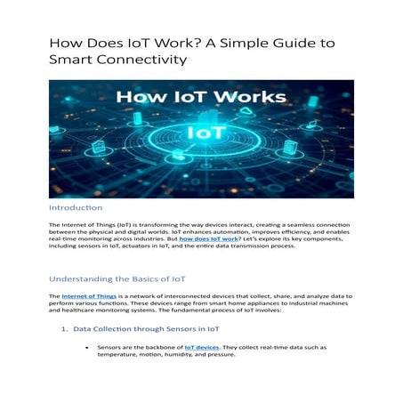 How Does IoT Work? A Simple Guide to Connected Devices