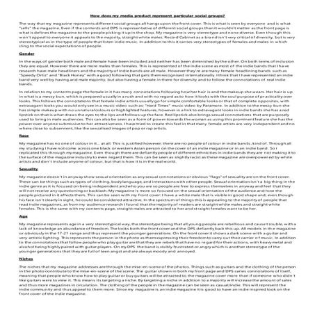 How does my media product represent particular social groups