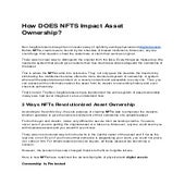 How Does Nfts Impact Asset Ownership?